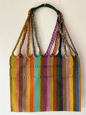 Multicolor Loom Tote Bag