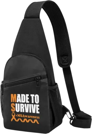 Multiple Sclerosis Awareness Chest Pack Leisure Shoulder Crossbody Chest Bag