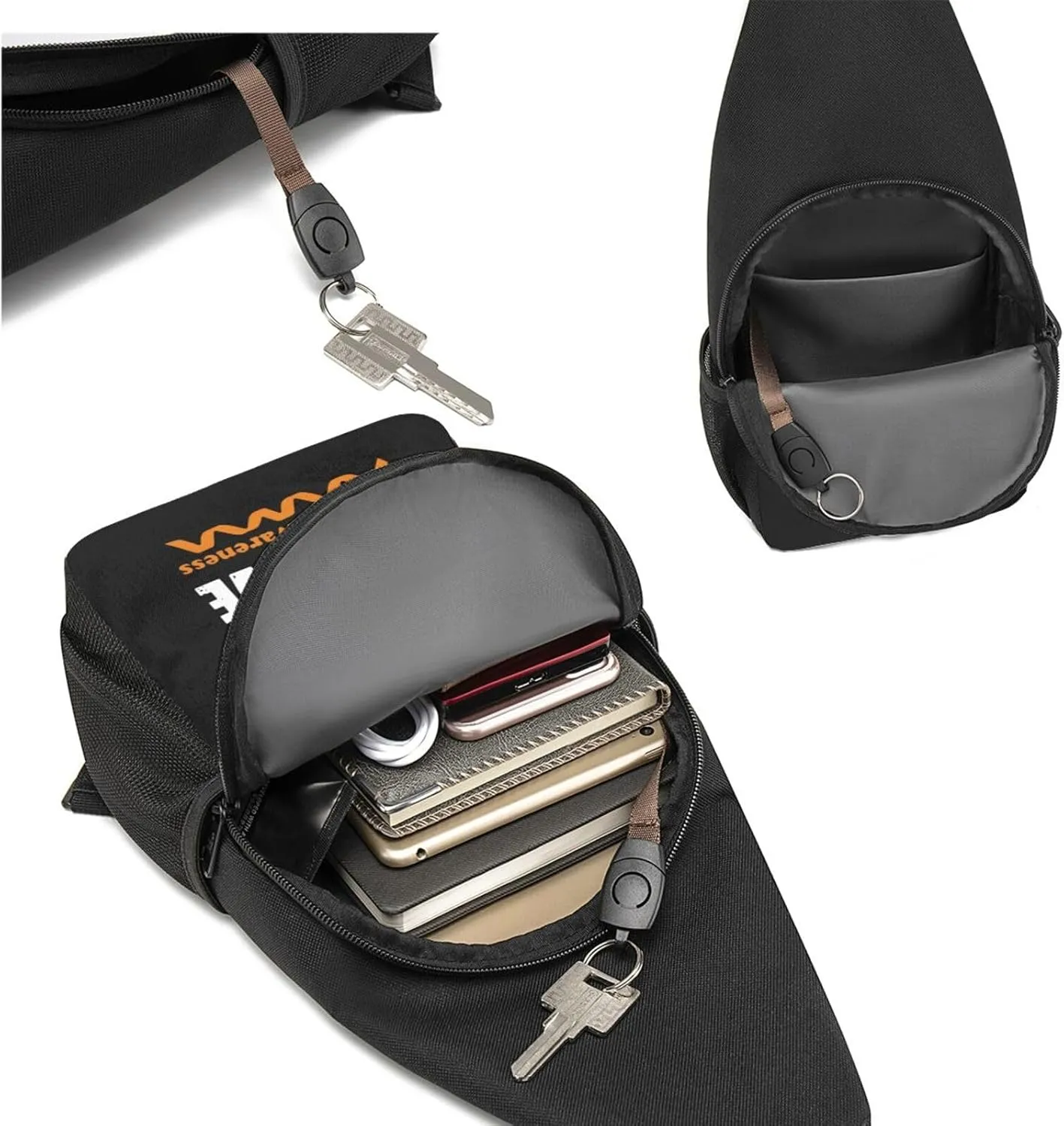 Multiple Sclerosis Awareness Chest Pack Leisure Shoulder Crossbody Chest Bag
