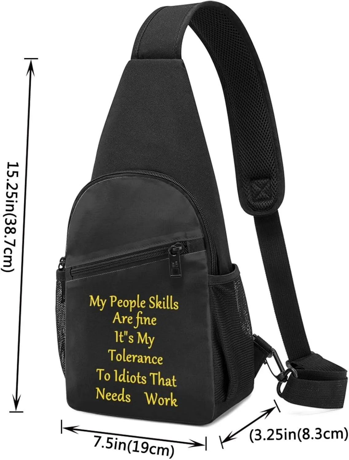 My People Skills are Fine Chest Pack Leisure Shoulder Crossbody Chest Bag
