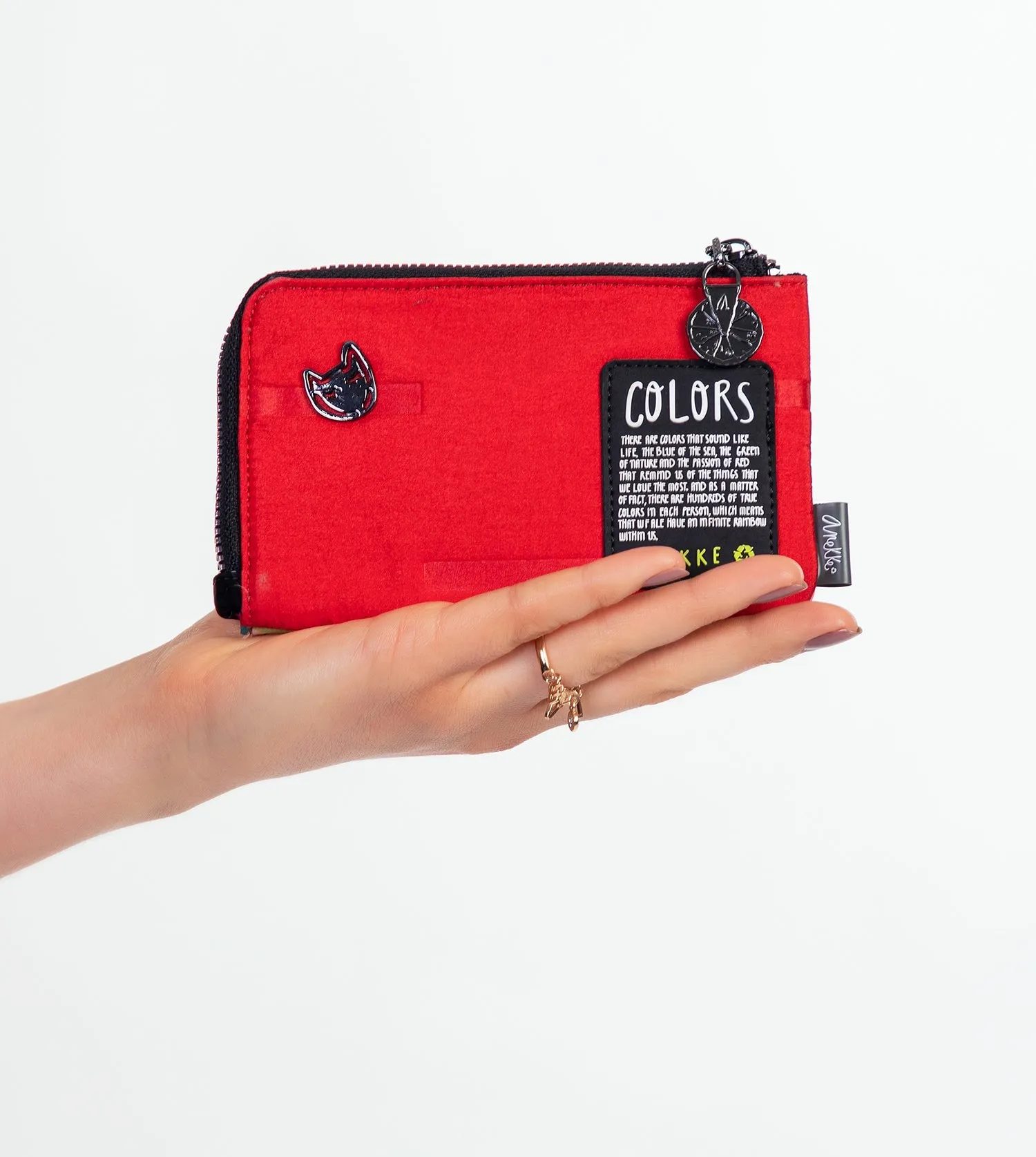 Nature Colors red coin purse with red wallet