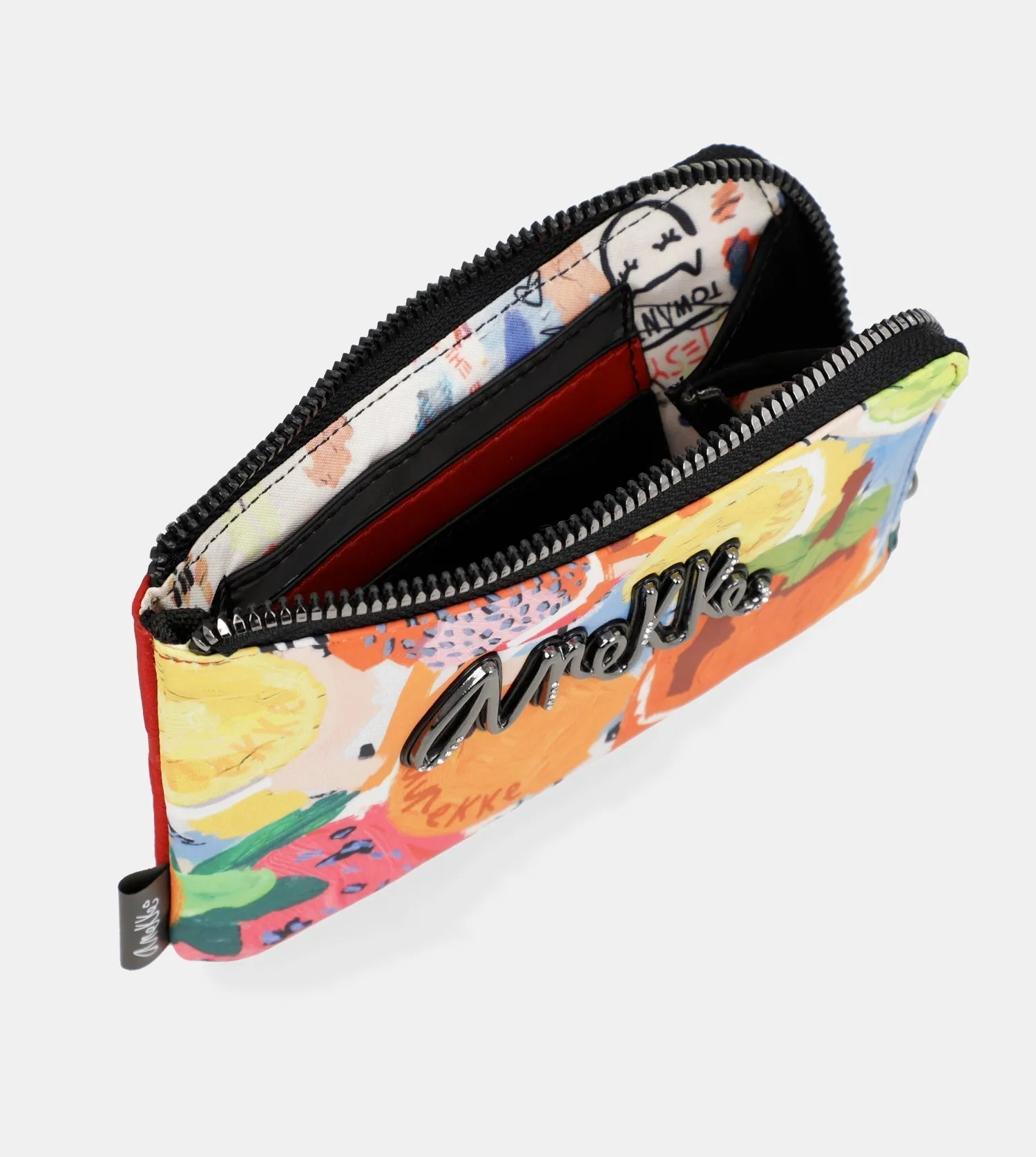 Nature Colors red coin purse with red wallet