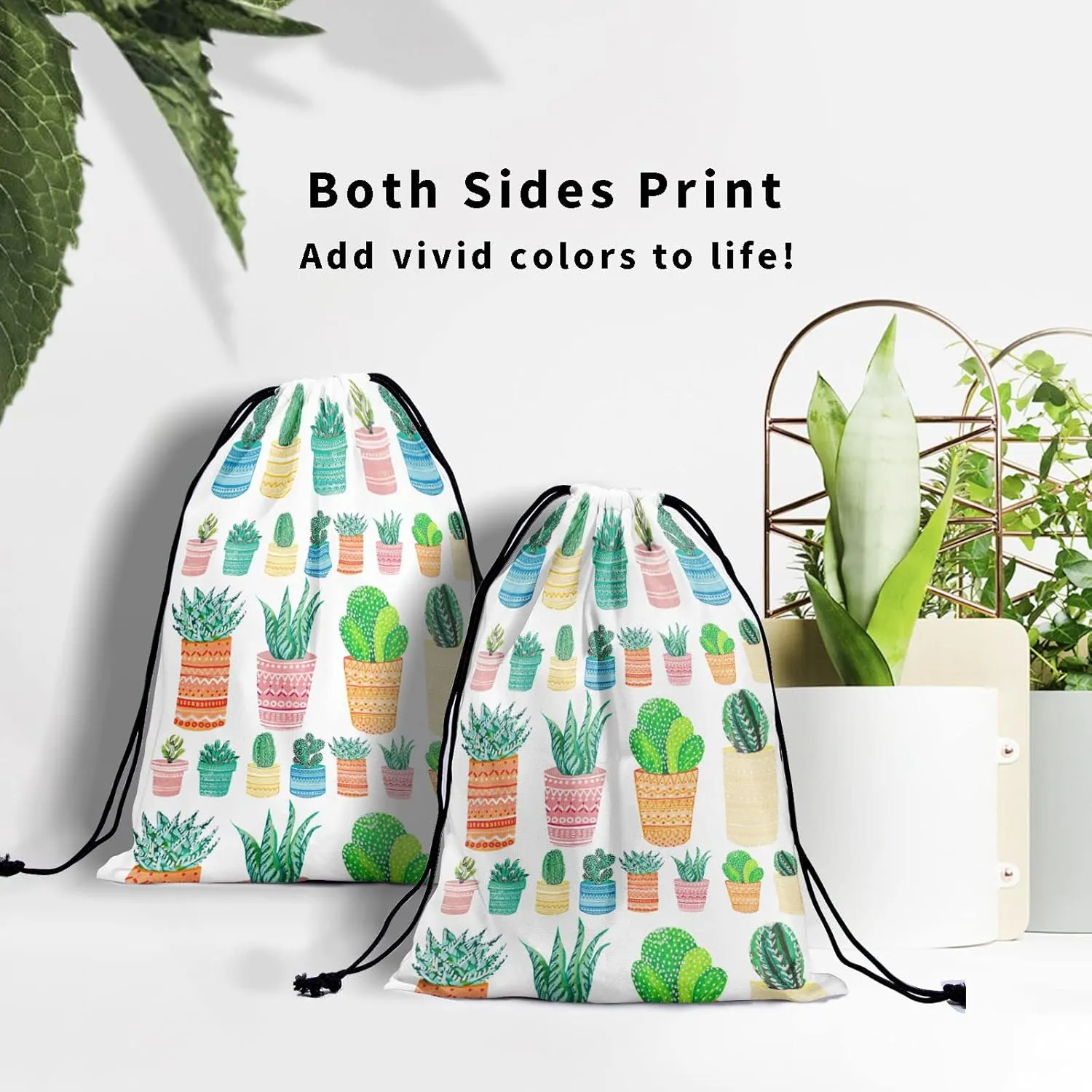 Nerxy Leaf Grip Bags for Gymnastics Tropical Leaves Grip Bag Botanical Drawstring Storage Bags