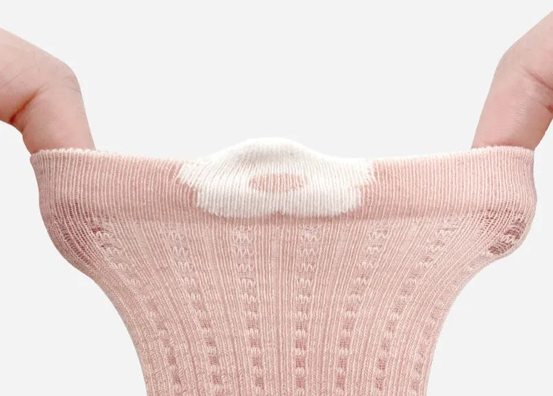Newborn baby socks spring and summer new thin boys and girls mesh baby socks loose boneless mid-tube socks