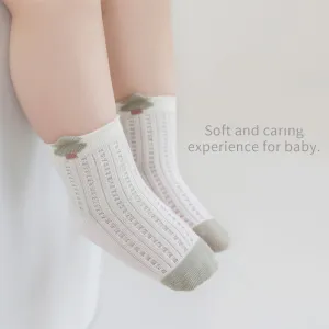 Newborn baby socks spring and summer new thin boys and girls mesh baby socks loose boneless mid-tube socks
