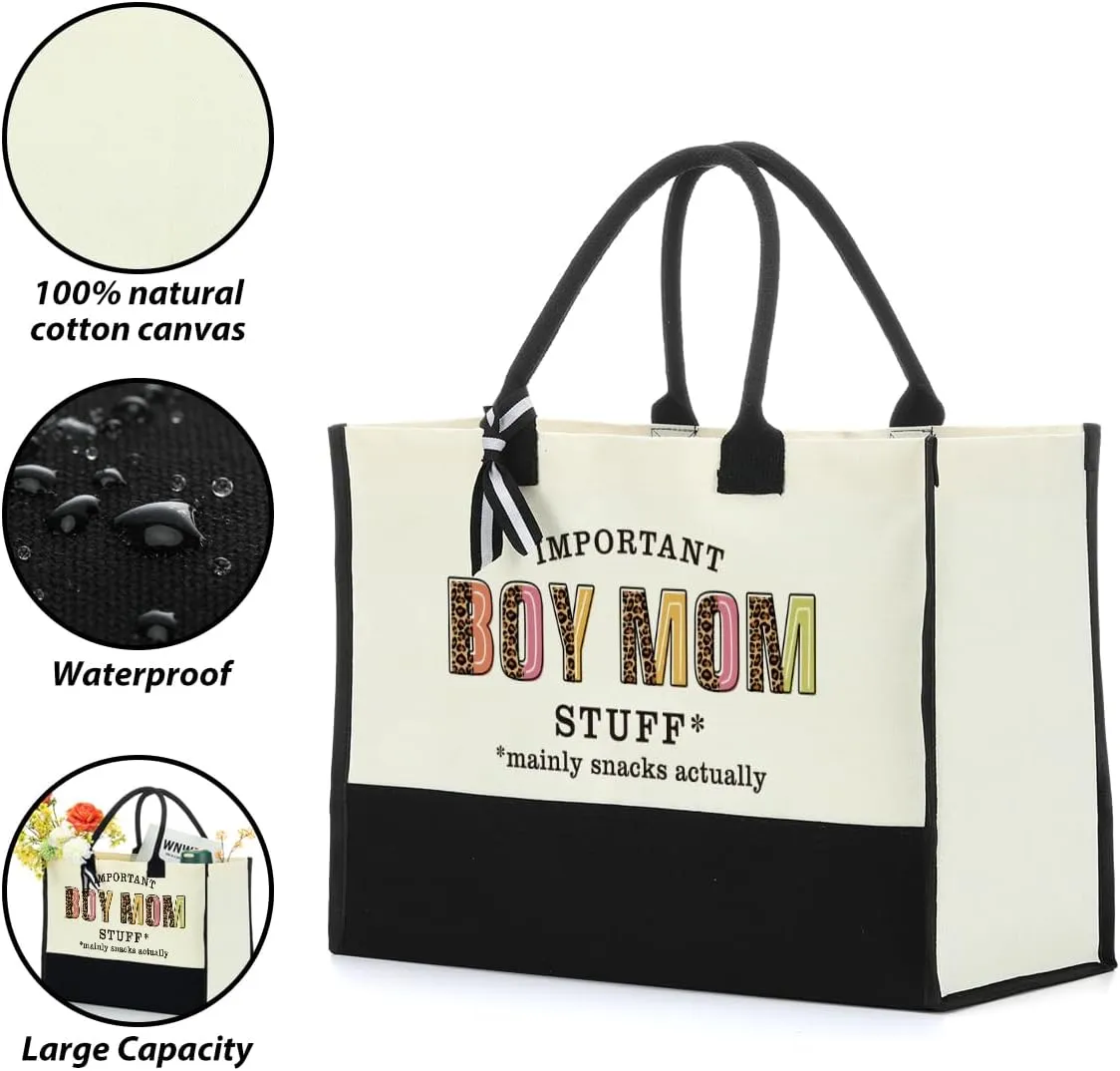 NISTOMISU Grandma Nana Mimi Granny Aunt Mama Gifts for Women Mom Tote Bag Beach Bag Canvas Travel Shopping Bag Mothers Day