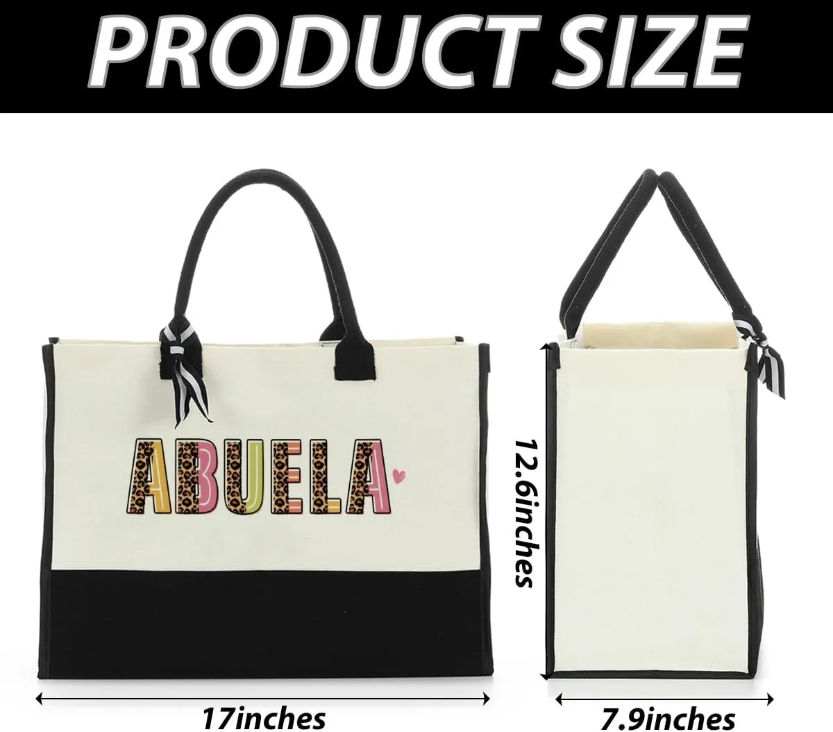 NISTOMISU Grandma Nana Mommy Grammy Aunt Mama Gifts for Women Mom Tote Bag Beach Bag Canvas Travel Shopping Bag Mothers Day
