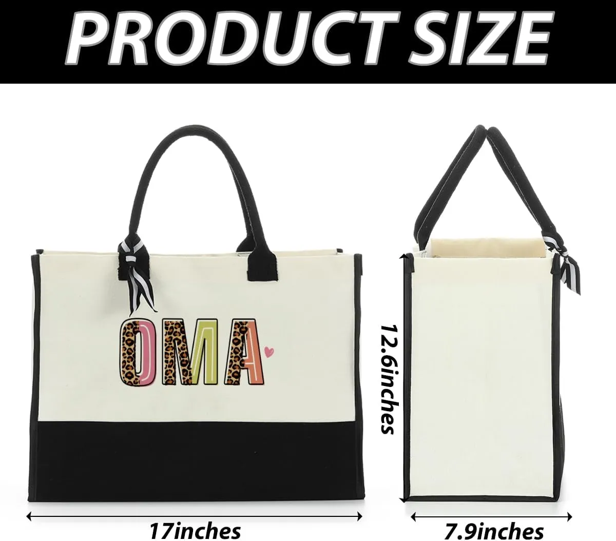 NISTOMISU Grandma Nana Mommy Grammy Aunt Mama Gifts for Women Mom Tote Bag Beach Bag Canvas Travel Shopping Bag Mothers Day