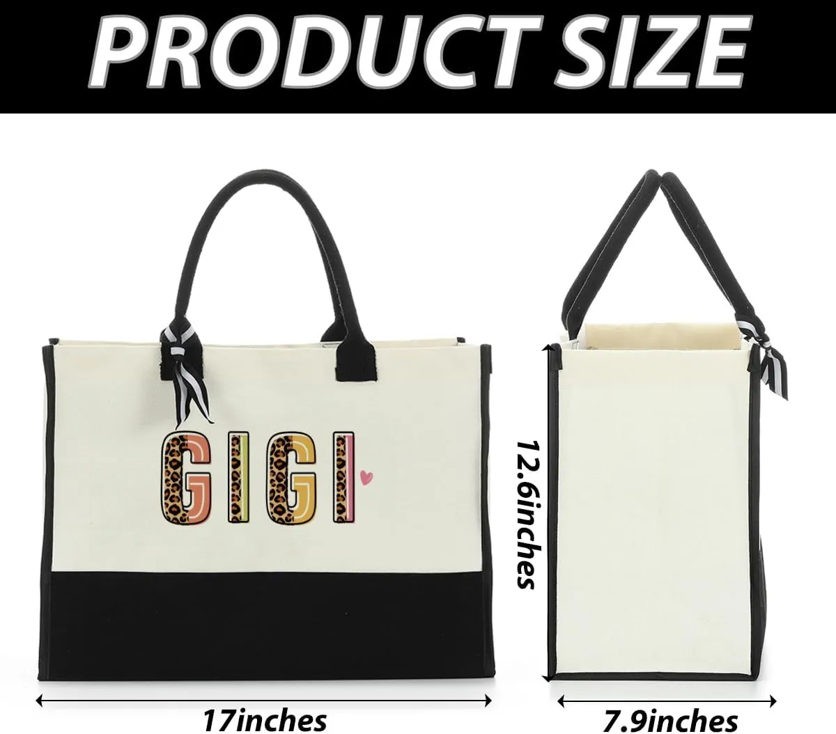NISTOMISU Grandma Nana Mommy Grammy Aunt Mama Gifts for Women Mom Tote Bag Beach Bag Canvas Travel Shopping Bag Mothers Day