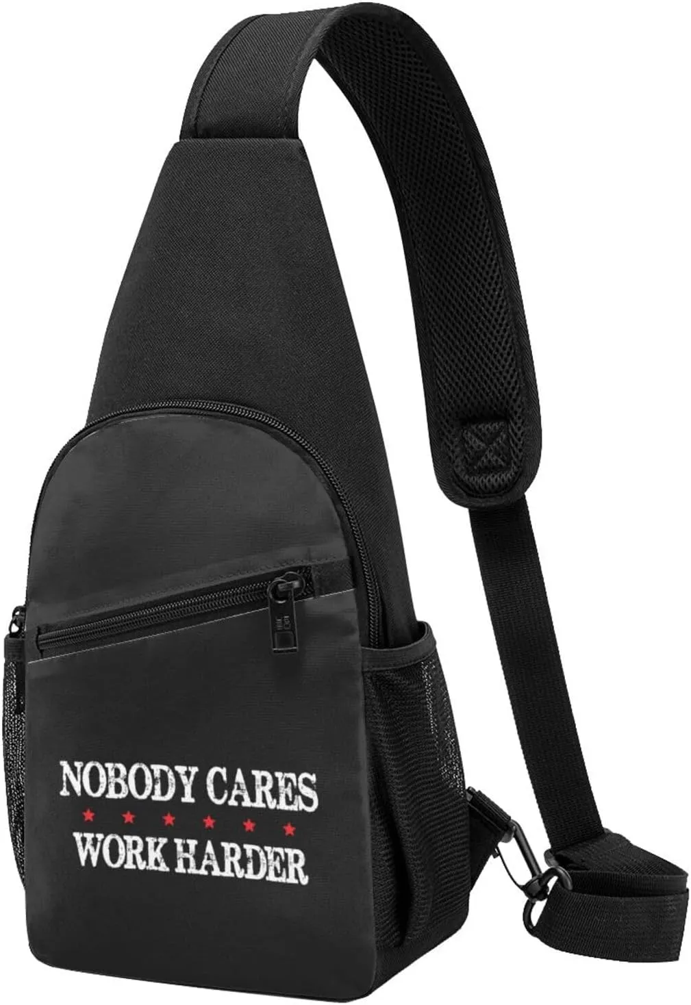 Nobody Cares Work Harder Chest Pack Leisure Shoulder Crossbody Chest Bag