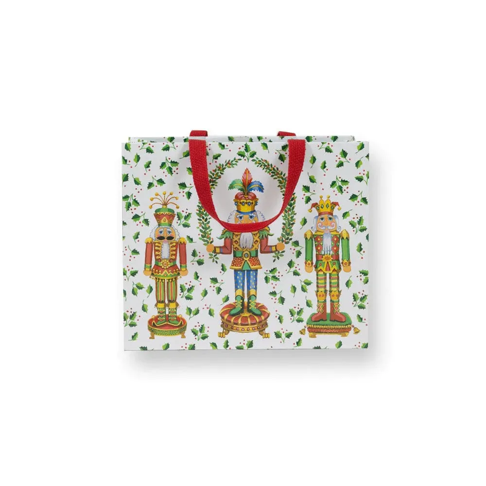 Nutcracker Christmas White Gift Bag