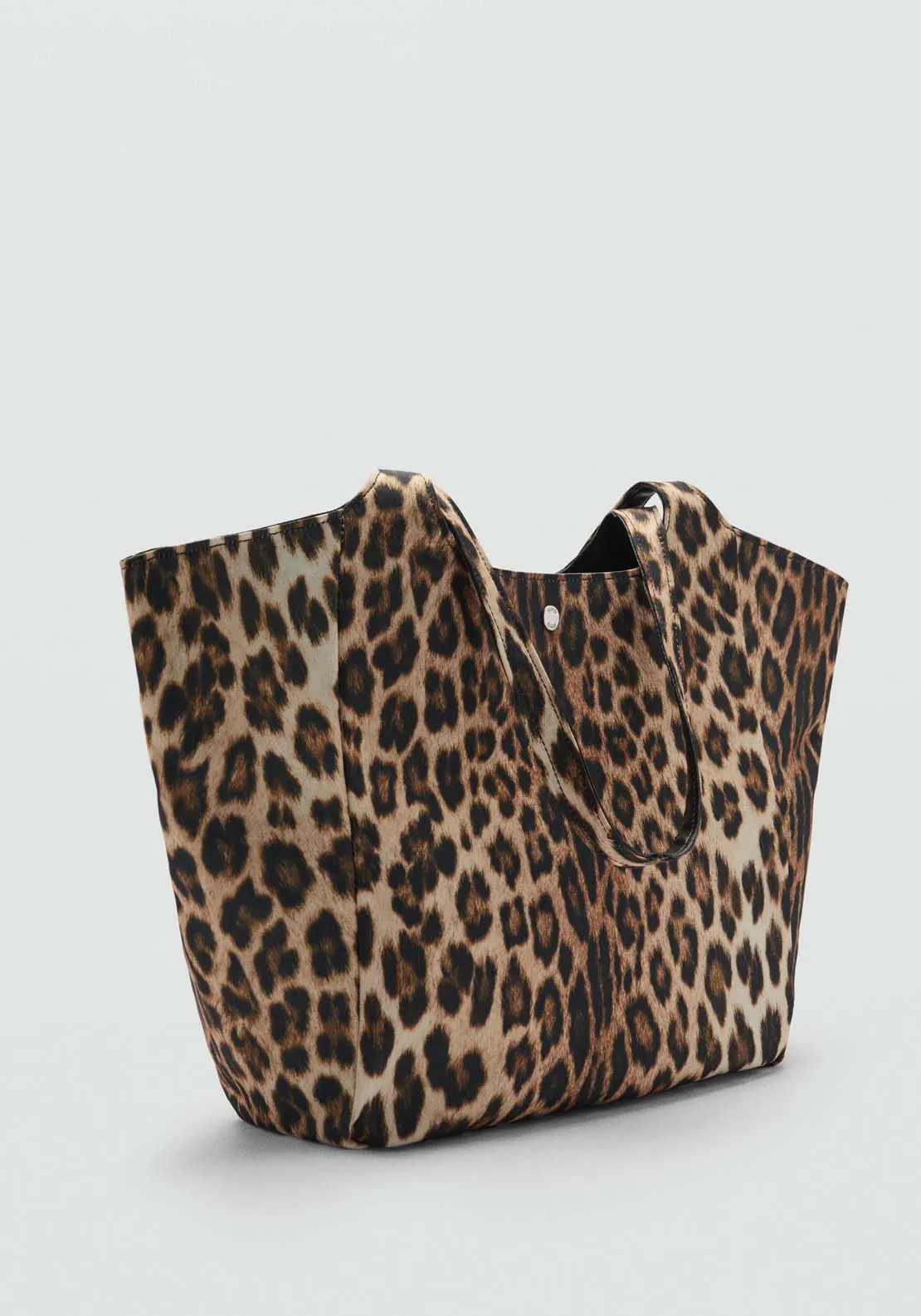 Nylon bag with double handles - Brown