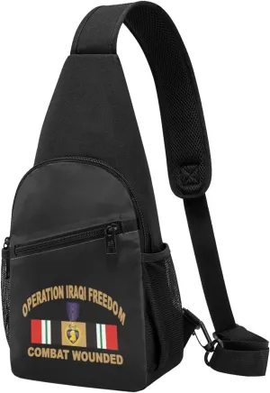 Operation Iraqi Freedom Combat Wounded Chest Pack Leisure Shoulder Crossbody Chest Bag