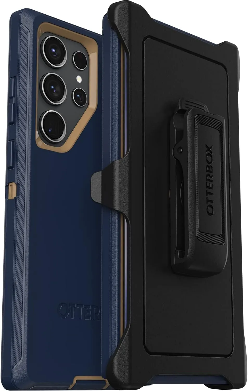 OtterBox Galaxy S23 Ultra Defender Series Case - Blue Suede Shoes (Blue), Rugged & Durable, with Port Protection, Includes Holster Clip Kickstand