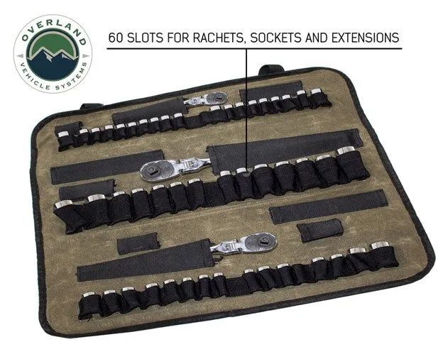 Overland Vehicle Systems Rolled Socket Bag, Waxed Canvas