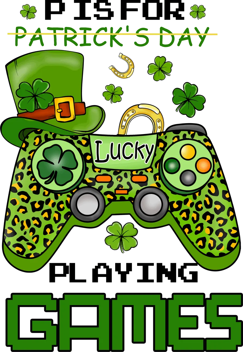 P Is For Playing Games Ready To Press DTF Transfers