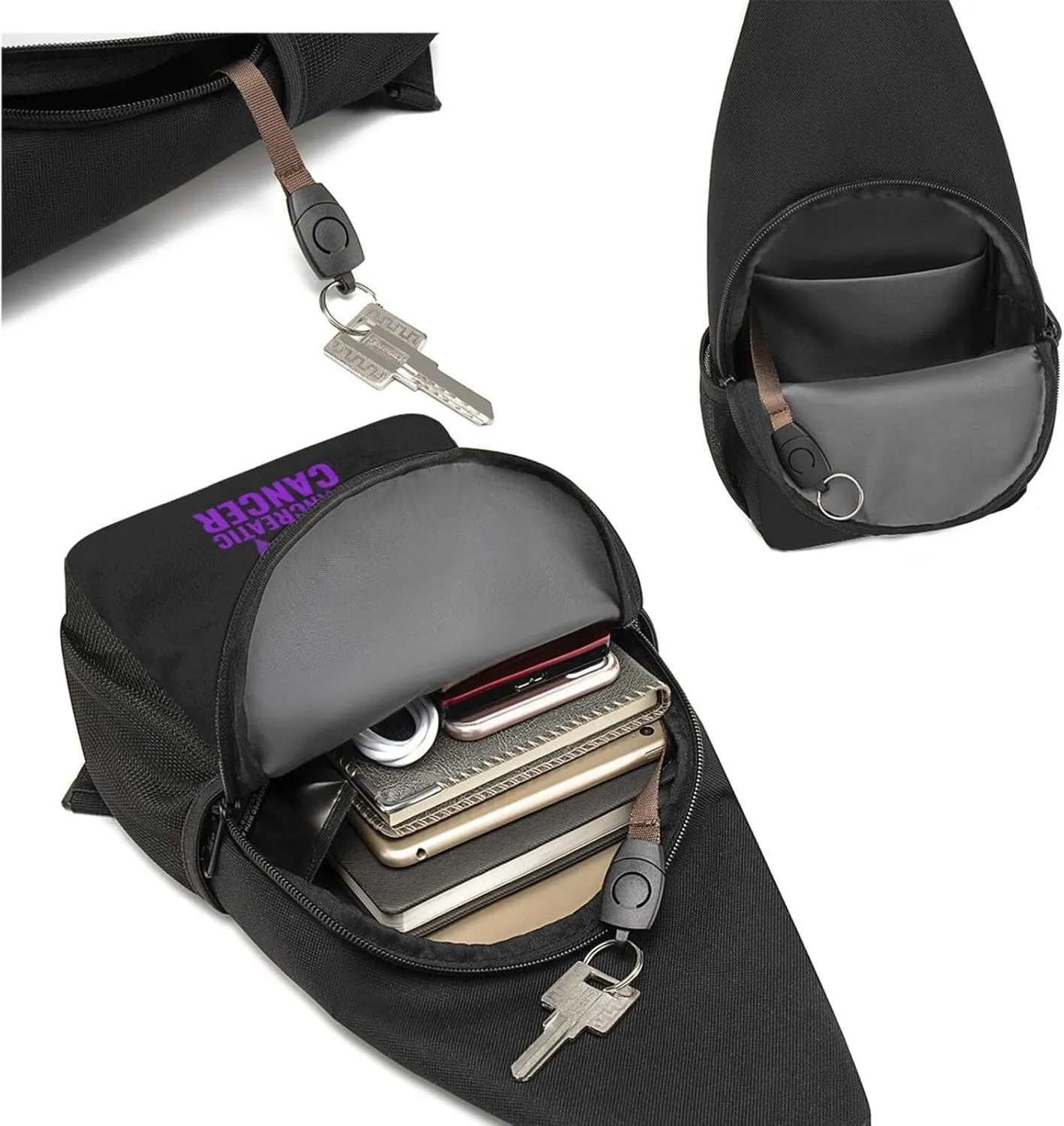 Pancreatic Cancers Chest Pack Leisure Shoulder Crossbody Chest Bag