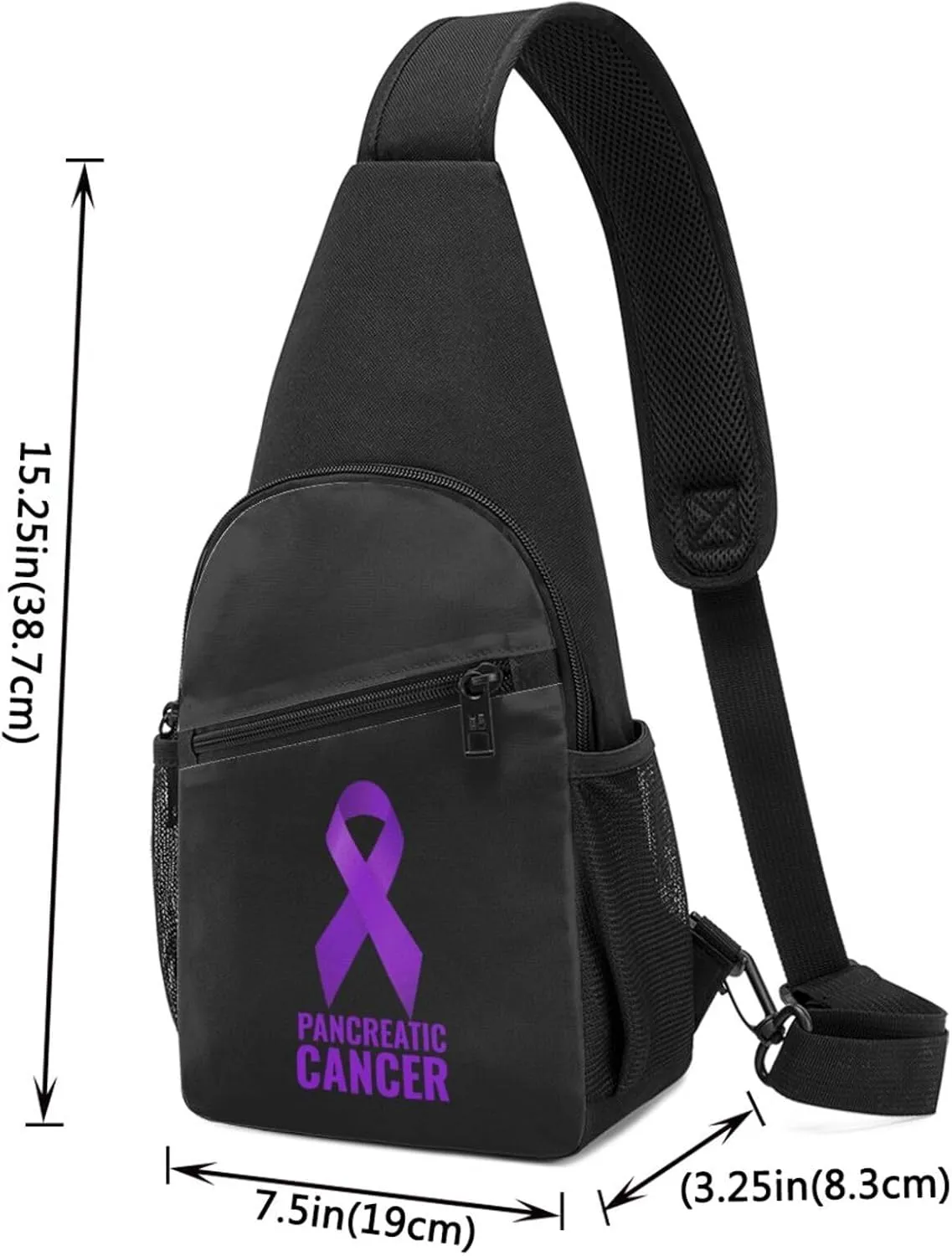Pancreatic Cancers Chest Pack Leisure Shoulder Crossbody Chest Bag