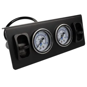 Panel Paddle Valve Switch with Two Air Suspension Pressure Gauge, Air Fittings, Contorl Air Bags in Car Suspension System