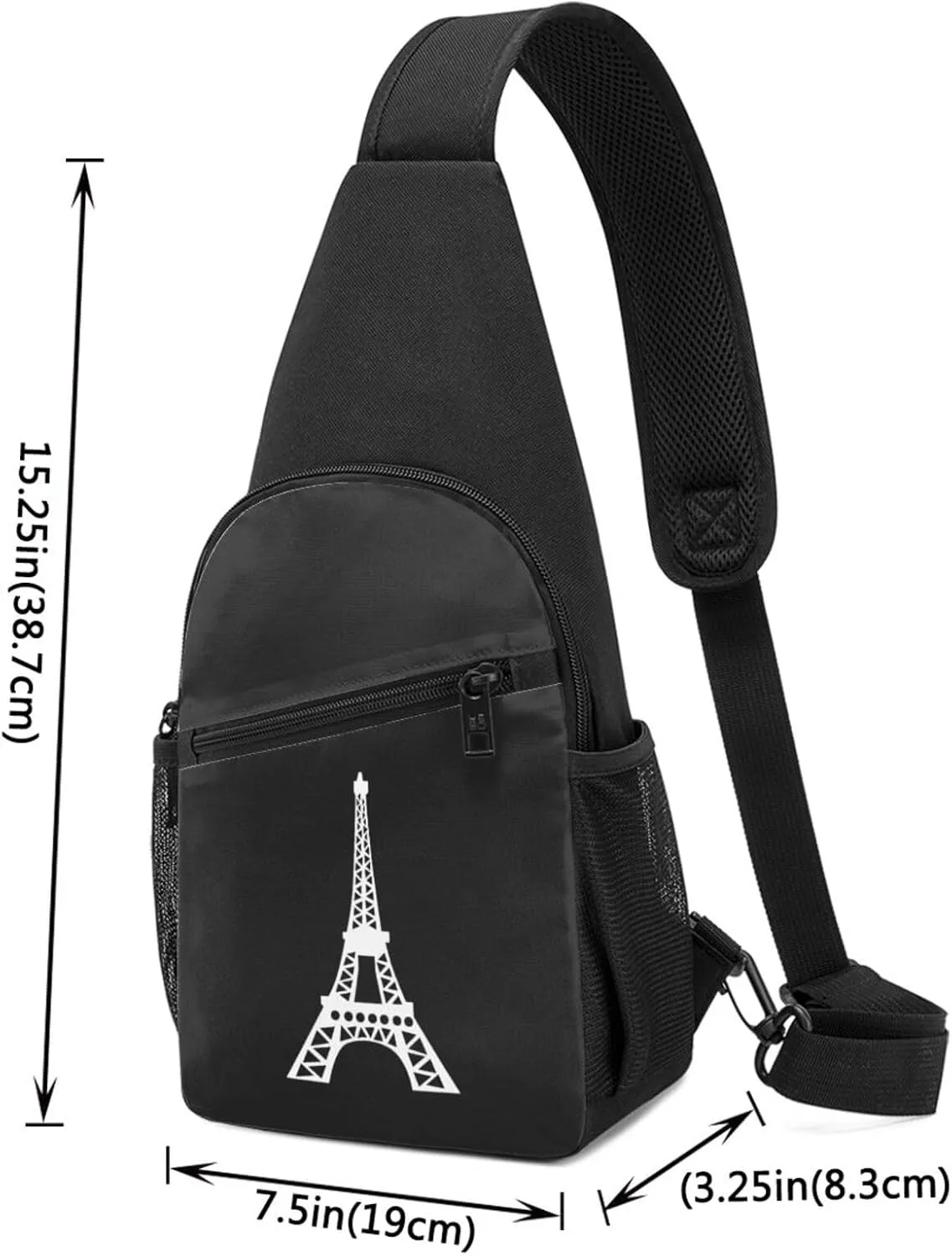 Paris Eiffel Tower Chest Pack Leisure Shoulder Crossbody Chest Bag