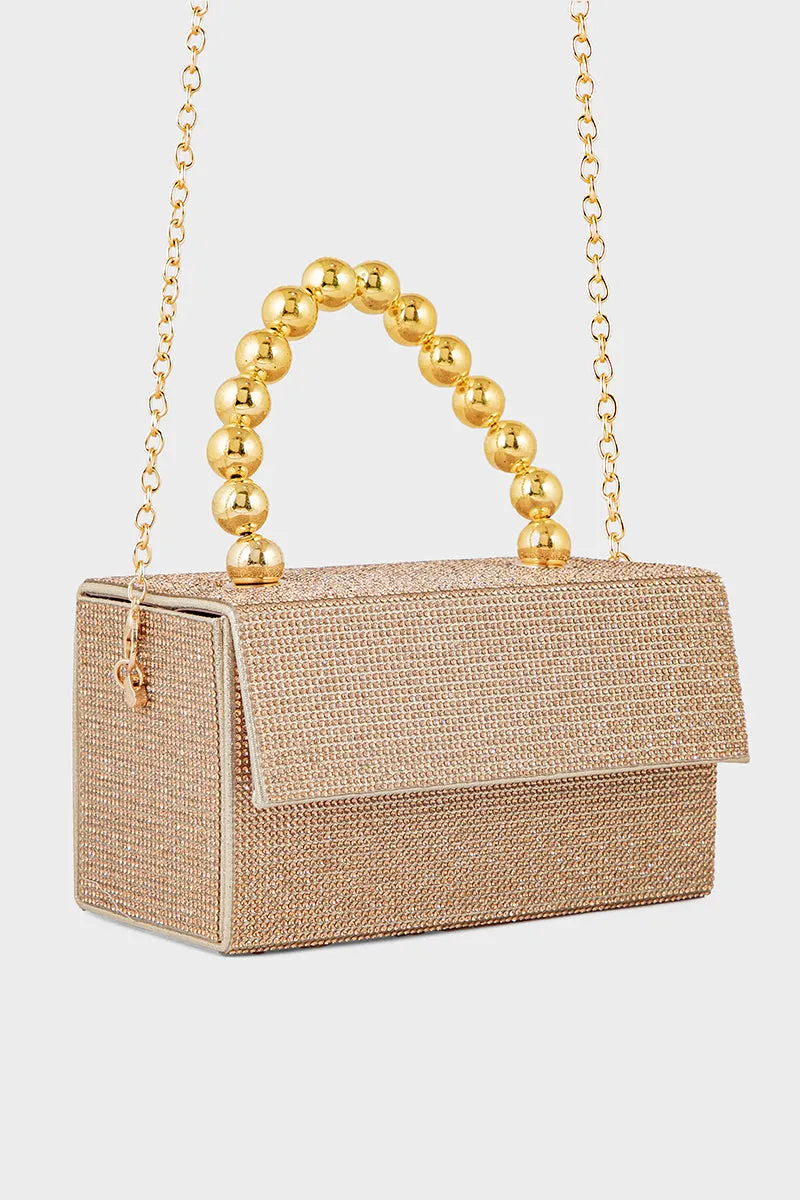 Party Wear Clutch BH0122-Golden