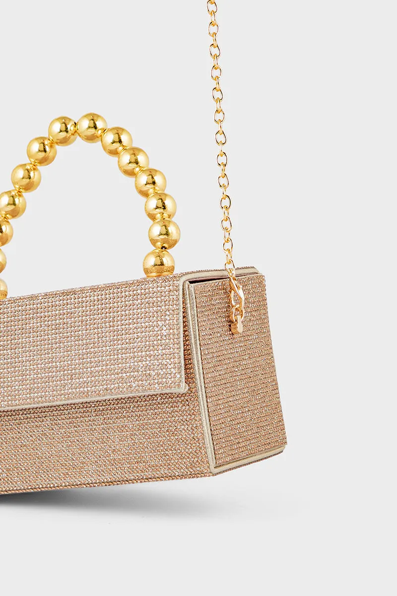 Party Wear Clutch BH0122-Golden