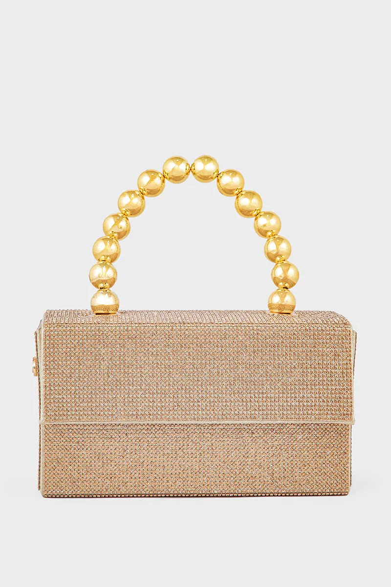 Party Wear Clutch BH0122-Golden