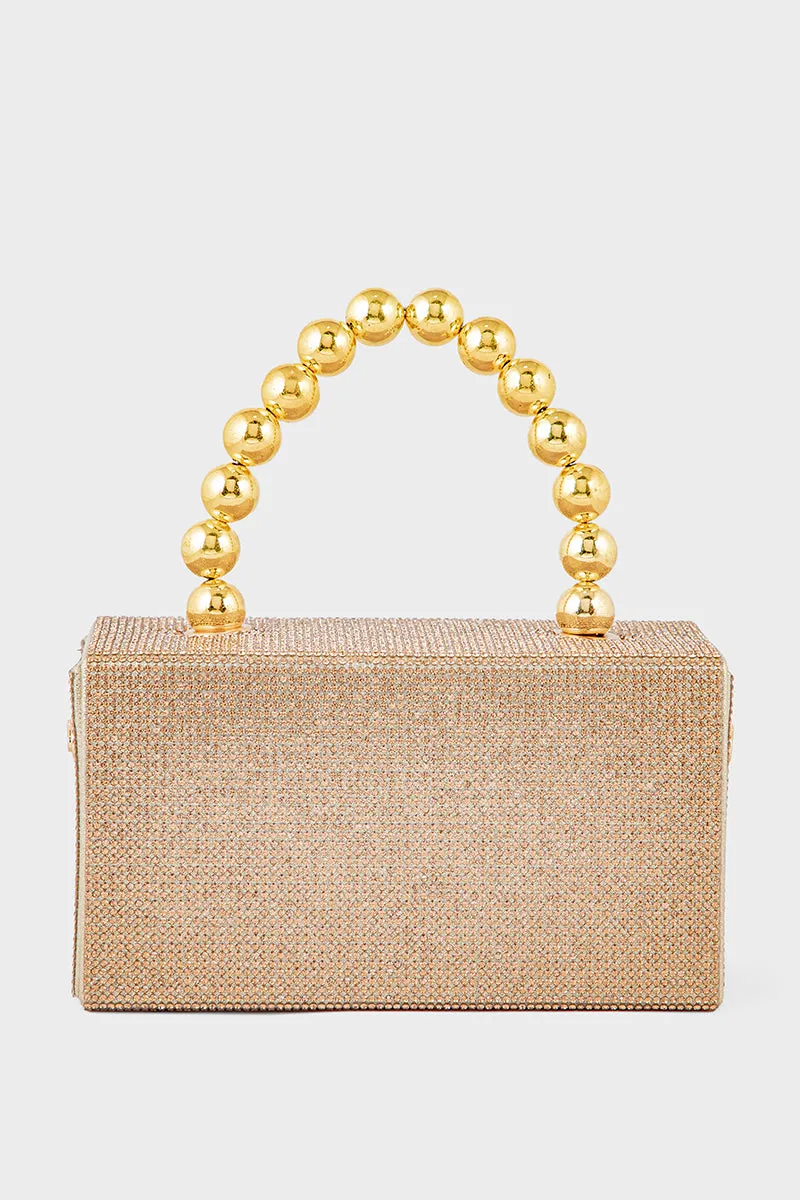 Party Wear Clutch BH0122-Golden