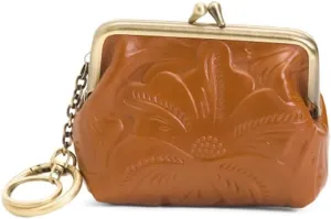 Patricia Nash Borse Coin Purse for Women - Make a Statement with this Florence Coin Pouch for Women, 100% Leather Coin Purse, Large and Spacious Cute Coin Purse (Florence Tan)