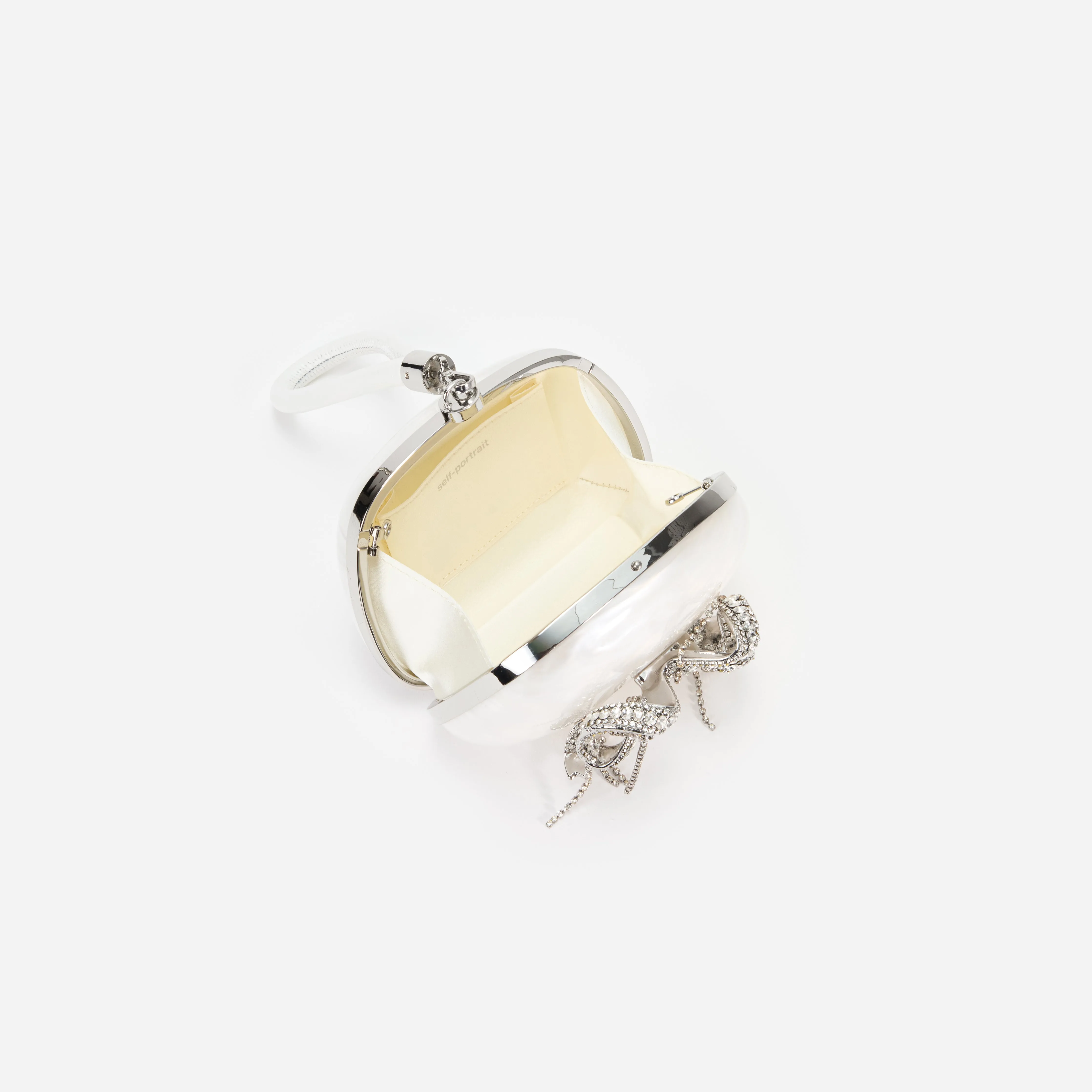 Pearl Top Handle Clutch Bag