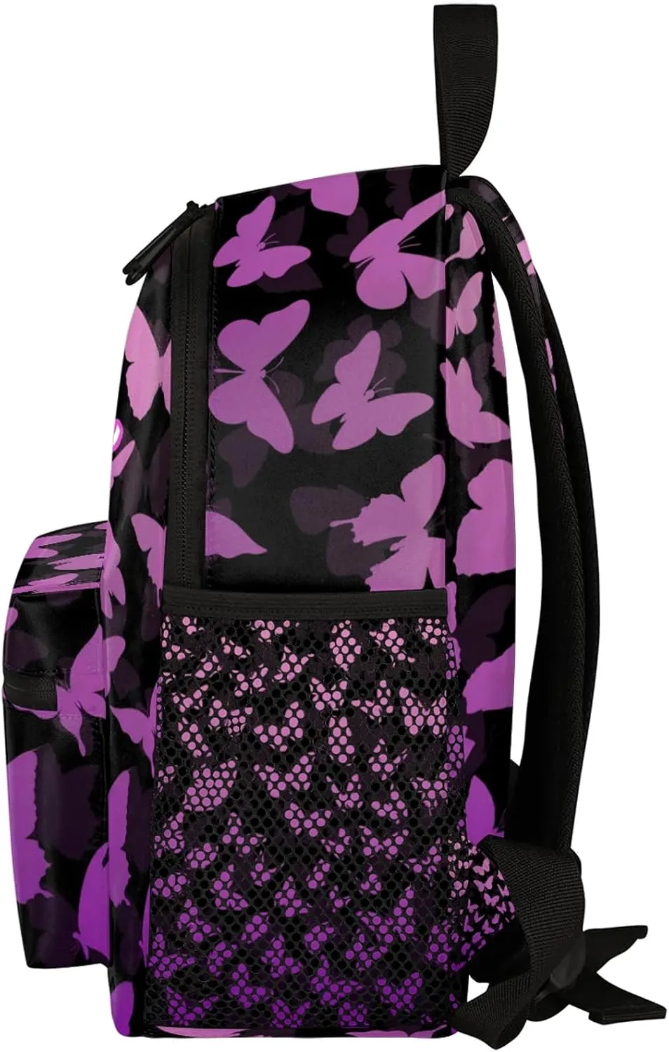 Personalized Butterfly Backpack with Name Custom Shoulder Bags for Women Men Waterproof Travel Casual Daypack Laptop Bag Gifts 12in, Pink Purple