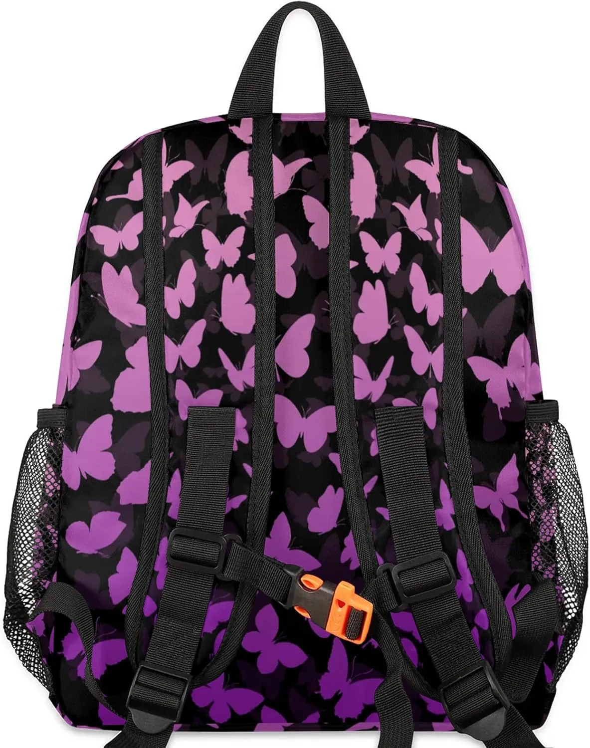 Personalized Butterfly Backpack with Name Custom Shoulder Bags for Women Men Waterproof Travel Casual Daypack Laptop Bag Gifts 12in, Pink Purple