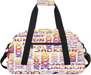 Personalized Dance Bag Duffel Bag for Girl, Custom Sport Gym Bag for Boy, Ballet Bag Weekender Bags Travel Duffel Bag Gift for Kids Colorful Name