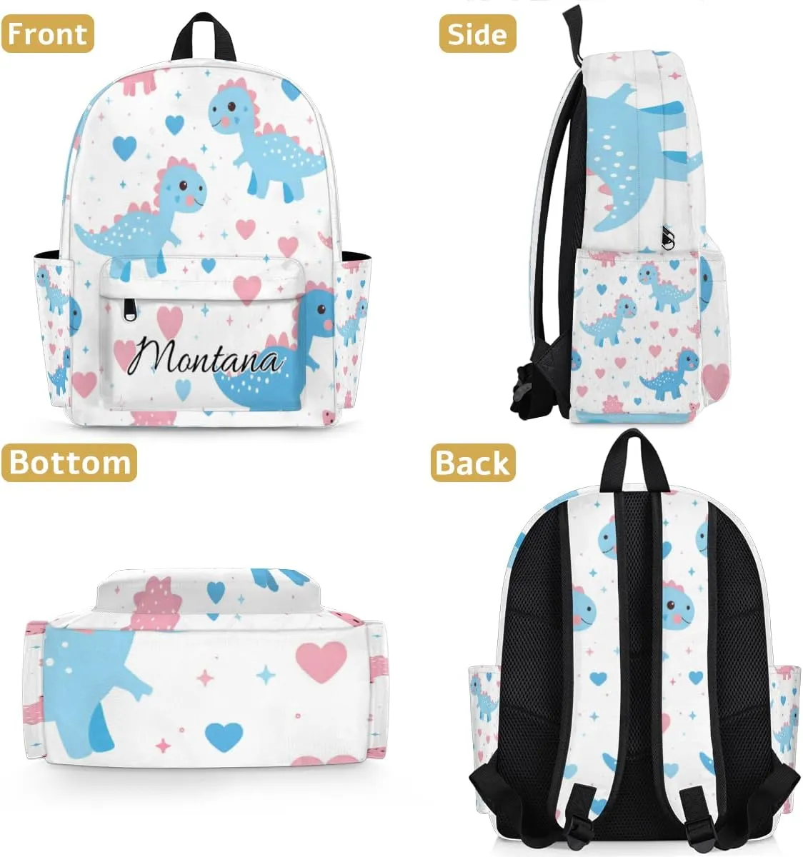 Personalized Kids Backpack for Boys Girls Toddler Perschool Kindergarten Bookbag Child Daycare Travel Bag