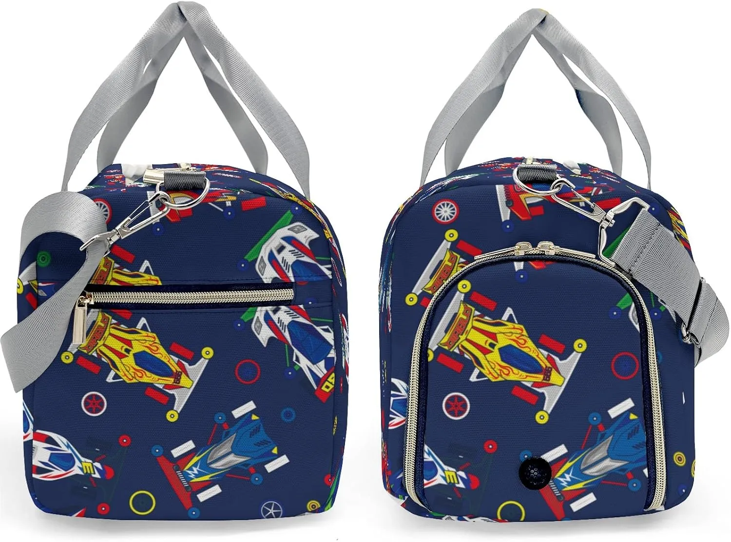 Personalized Name Duffel Bag Pop and Colorful Classic Mini 4WD Toys Car Ultimate Travel Bags: Your Companion for Every Adventure