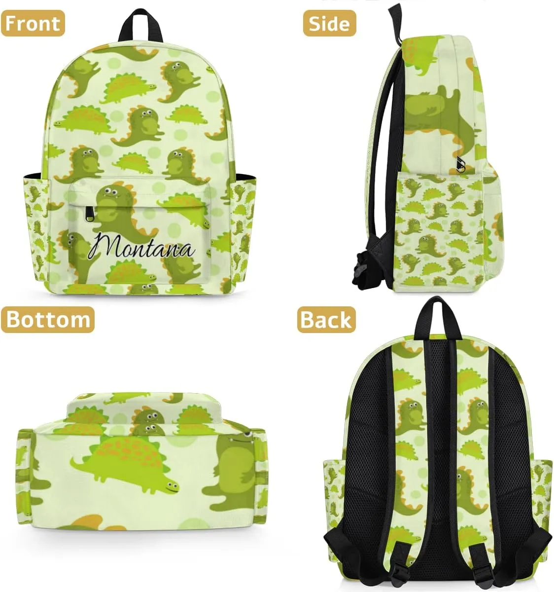 Personalized Toddler Backpack for Kindergarten, Boys Waterproof Preschool Elementary Bookbag Cute Backpack for Kids