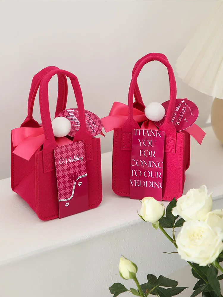 Pink Non-Woven Party Bags Gift Bags with Handles Pack 10