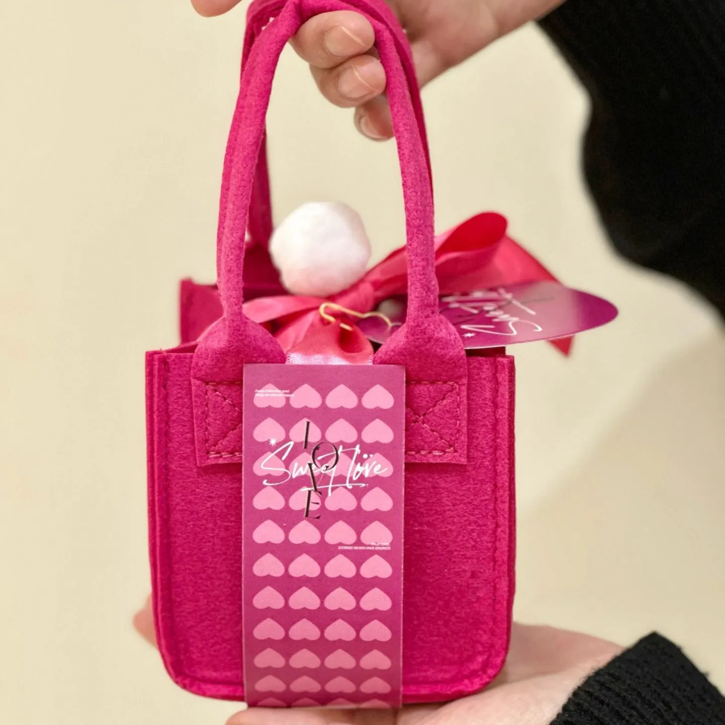 Pink Non-Woven Party Bags Gift Bags with Handles Pack 10