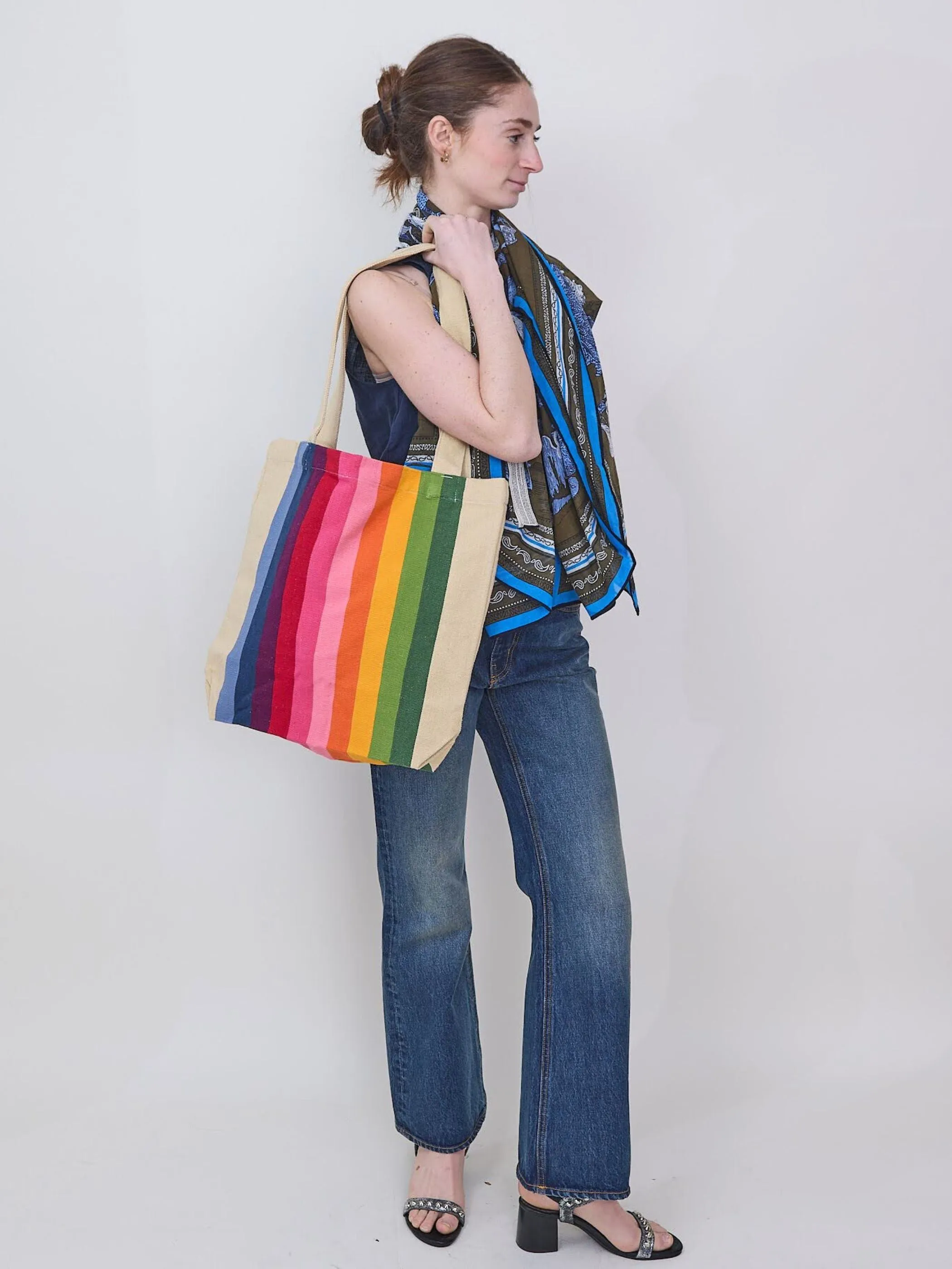 Pink Spectrum Stripe Tote
