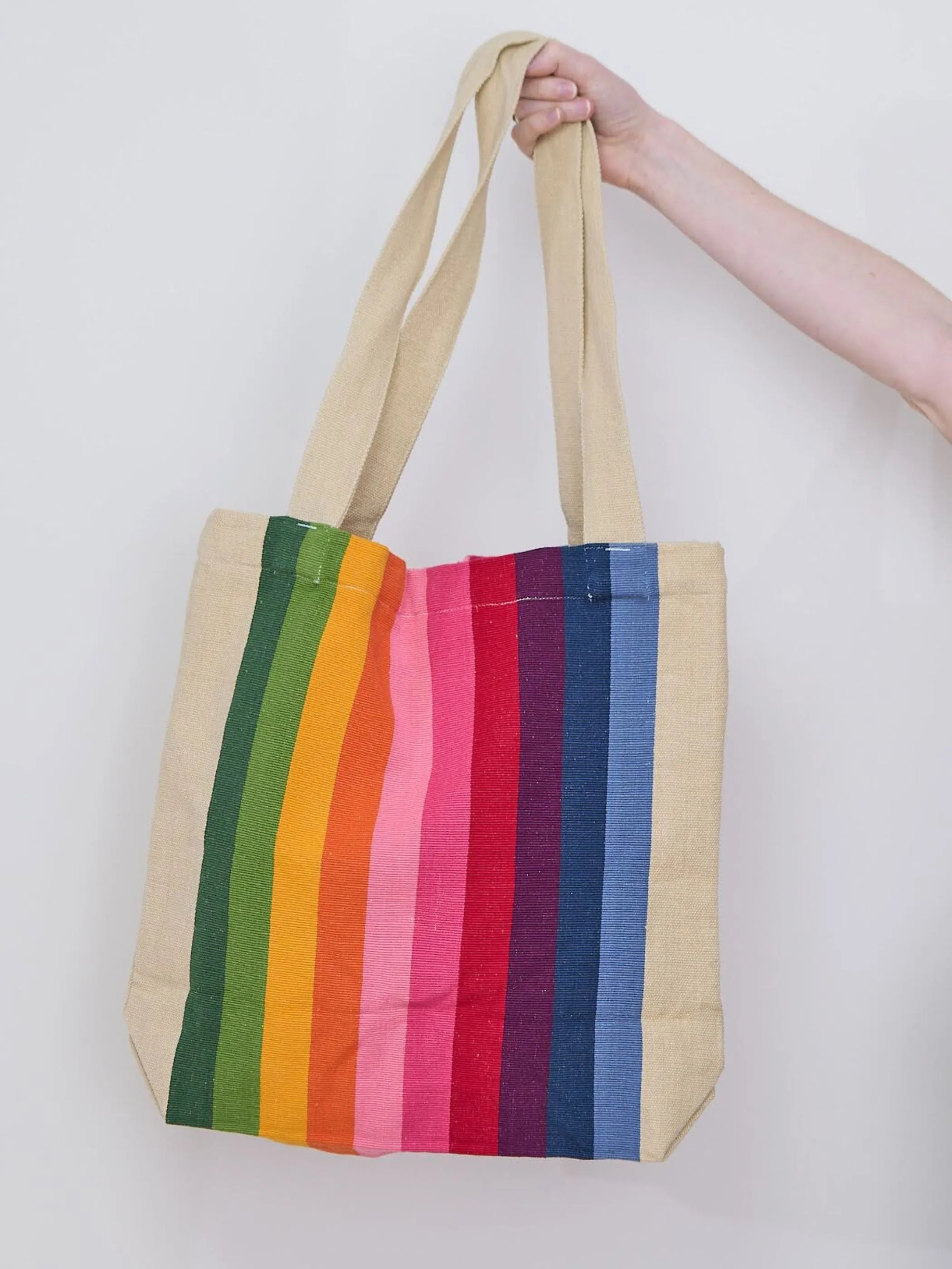 Pink Spectrum Stripe Tote