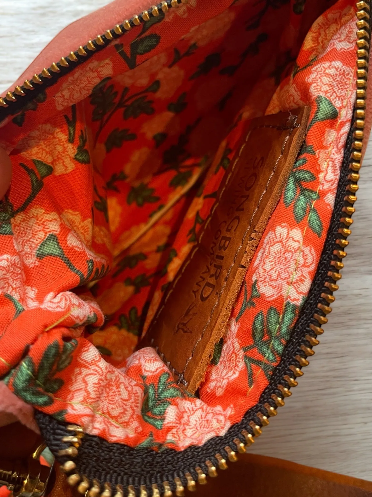 Pink Vintage Velvet Wristlet