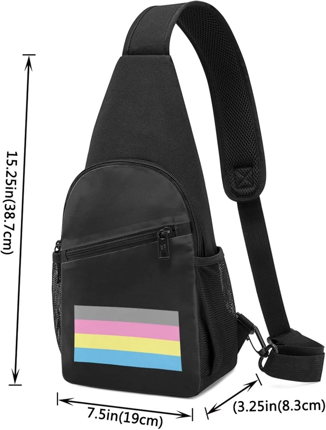 Polygender Pride flag LGBTQ Chest Pack Leisure Shoulder Crossbody Chest Bag