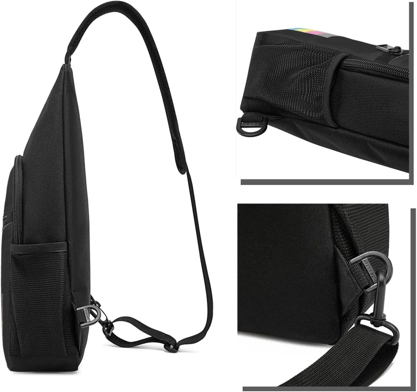 Polygender Pride flag LGBTQ Chest Pack Leisure Shoulder Crossbody Chest Bag