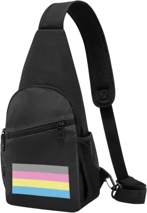 Polygender Pride flag LGBTQ Chest Pack Leisure Shoulder Crossbody Chest Bag