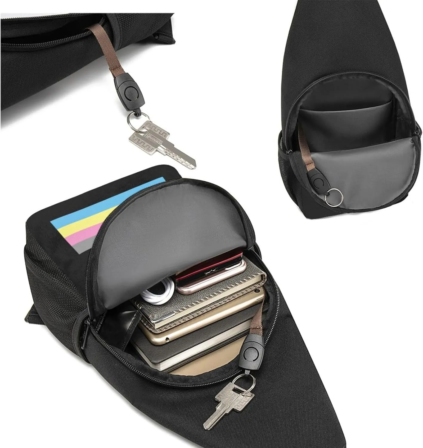 Polygender Pride flag LGBTQ Chest Pack Leisure Shoulder Crossbody Chest Bag