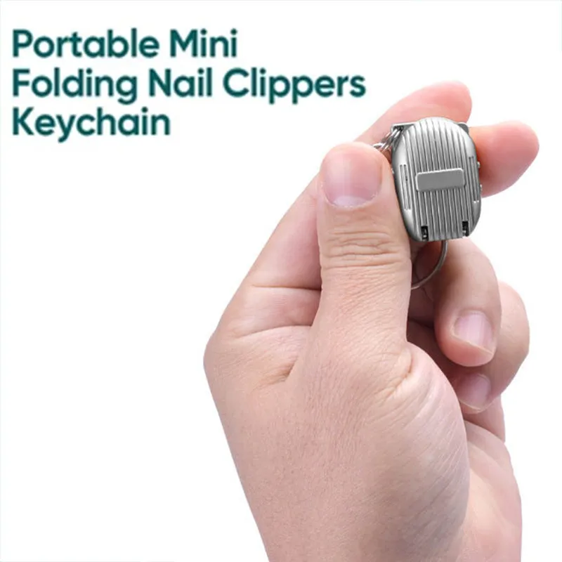 Portable Mini Folding Nail Clippers Keychain