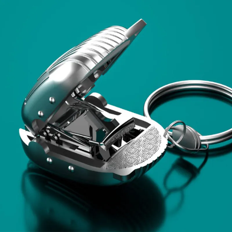 Portable Mini Folding Nail Clippers Keychain
