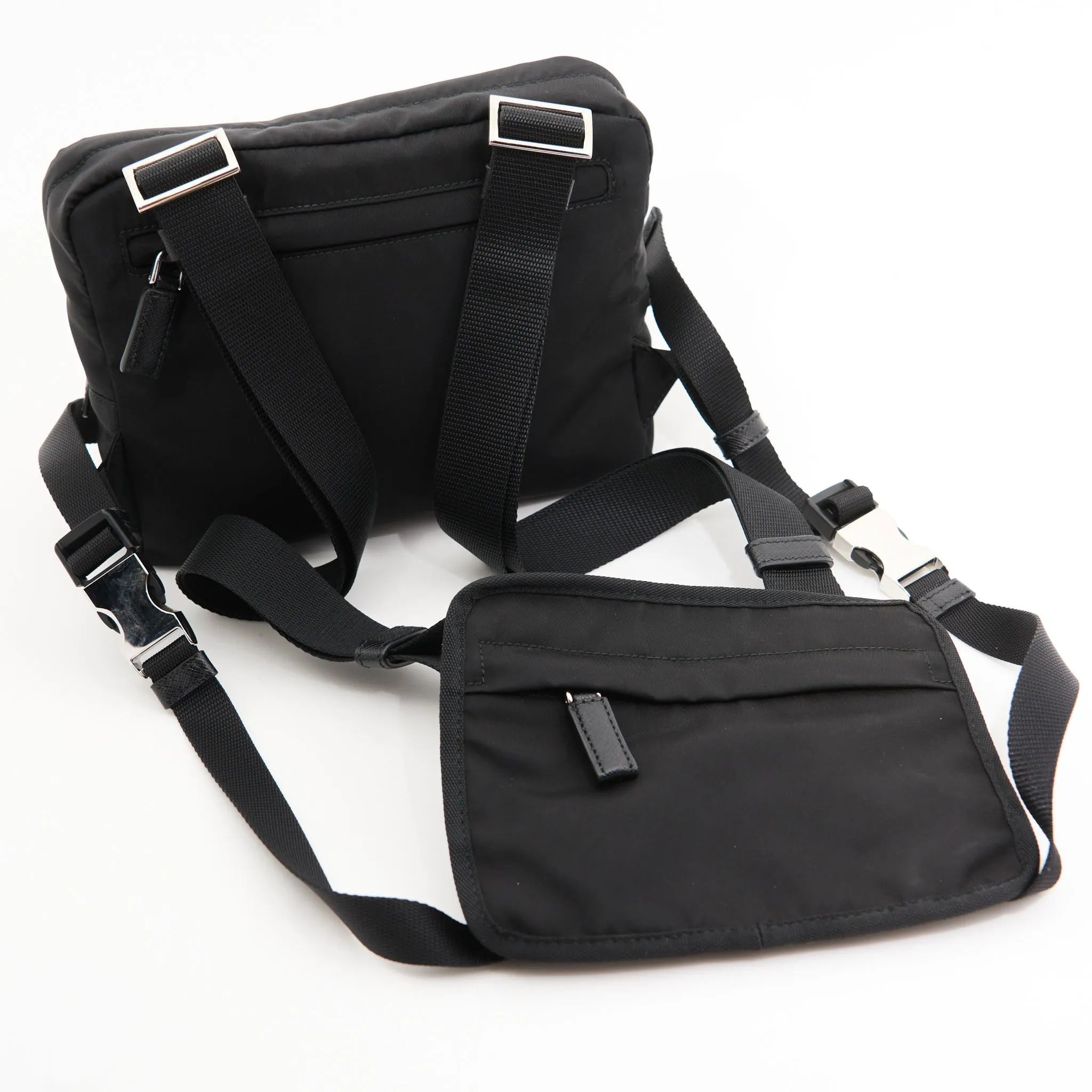 Prada Nylon Harness Bag in Black