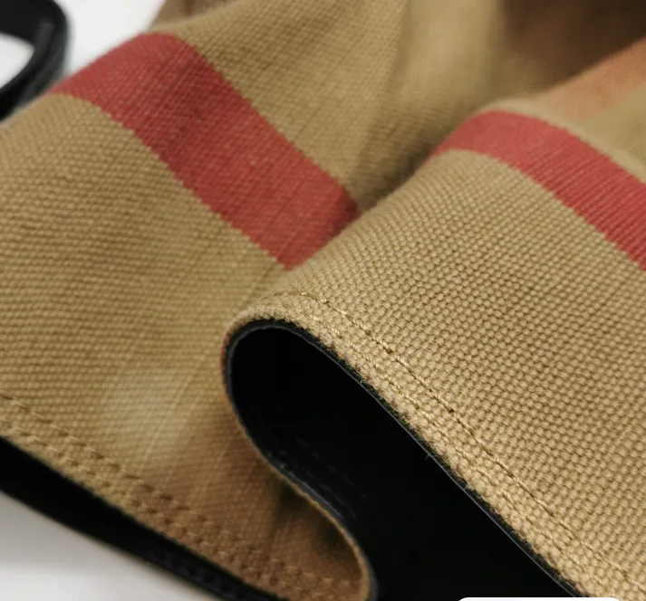 Preloved Burberry Ashby Canvas bucket bag 26*34*20cm Khaki 250417781153236