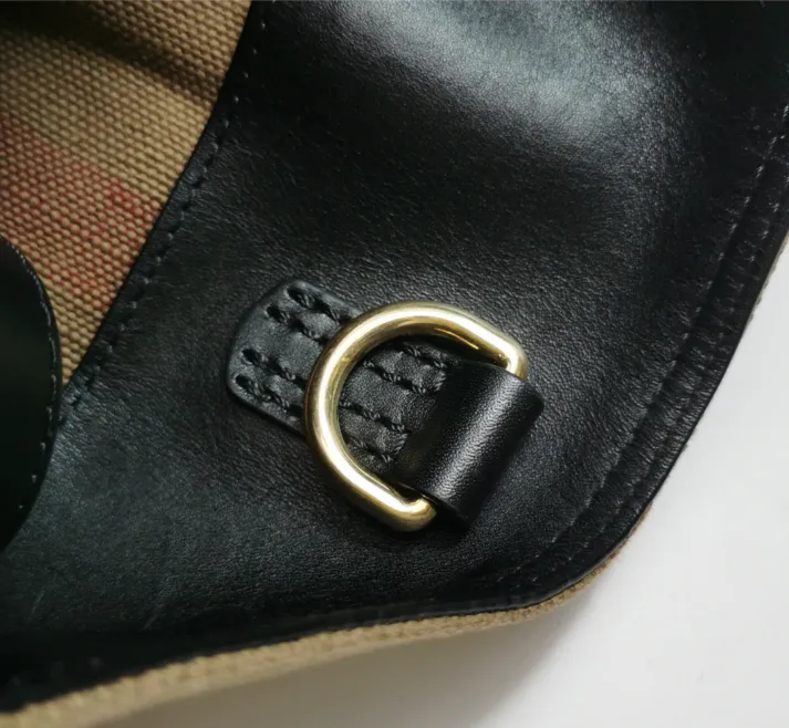 Preloved Burberry Ashby Canvas bucket bag 26*34*20cm Khaki 250417781153236